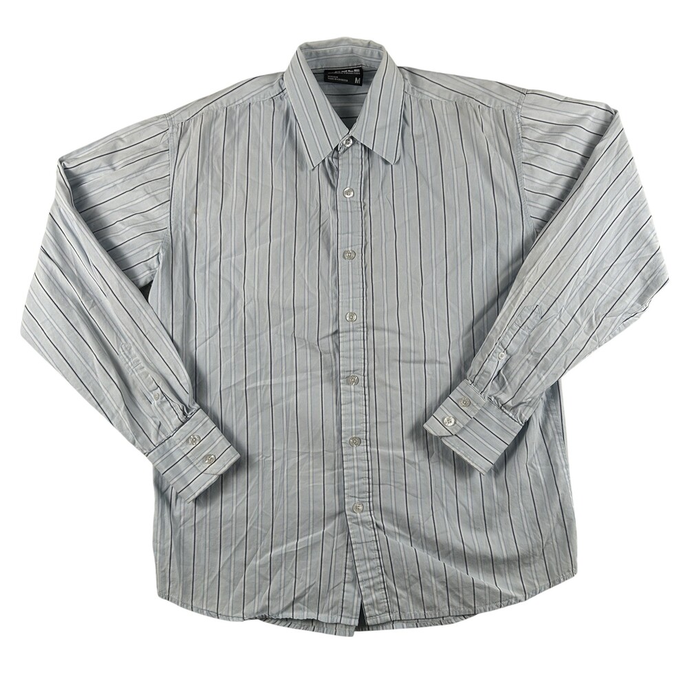 Vintage Southpole Shirt Mens Medium Stripe Long Sleeve Button Up Cotton Y2K